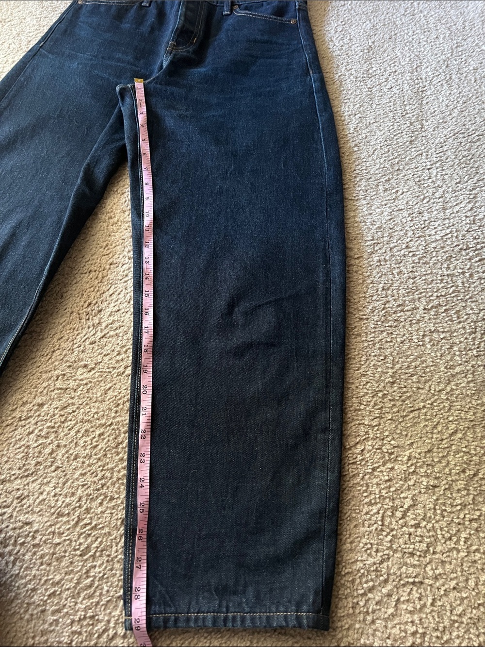 Banana Republic Premium Denim Ultra High Rise Barrel Leg Dark Rinse Jeans Sz 28 - Picture 7 of 10